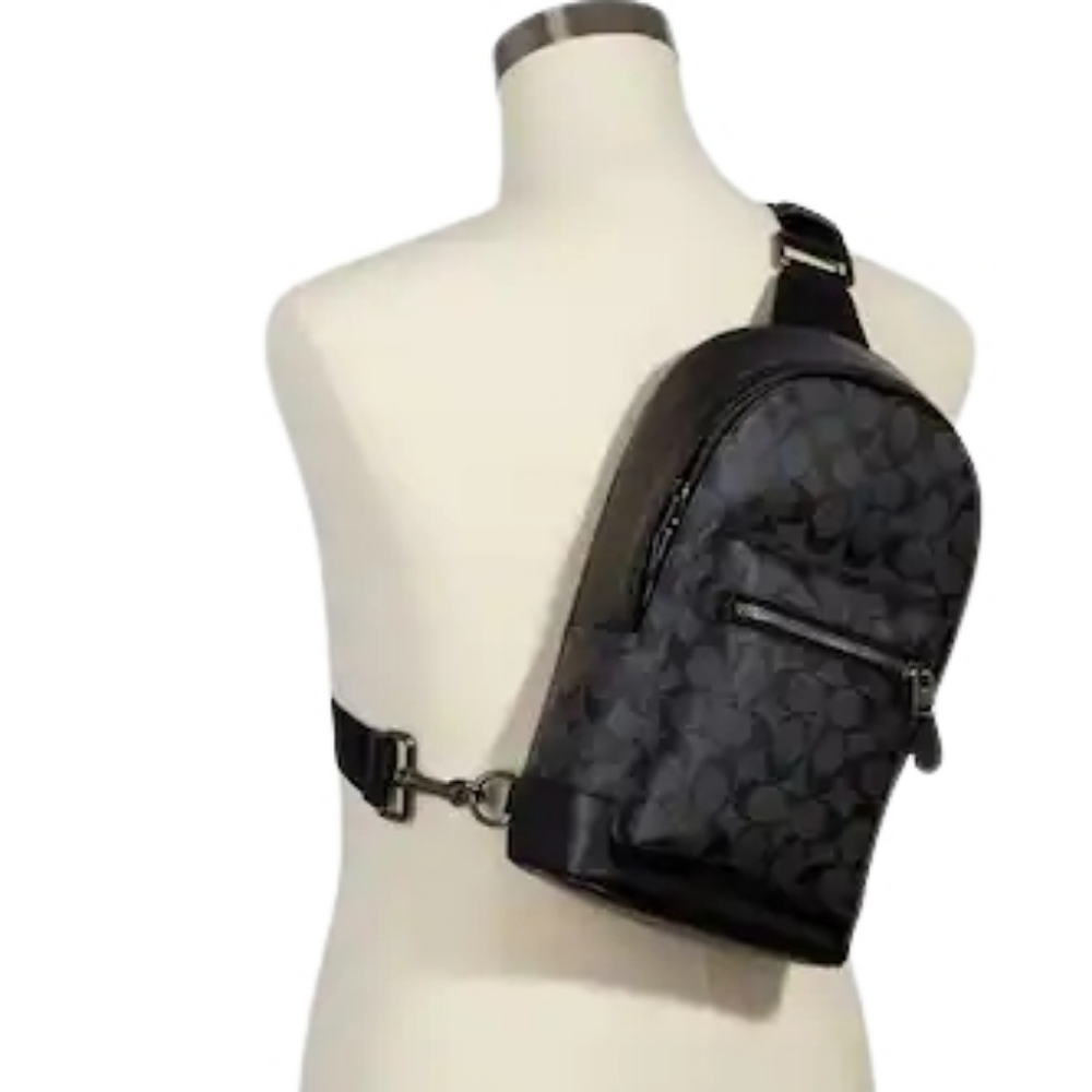 Coach Black Patterned Men's Ethan Bag - Picture 2 of 13